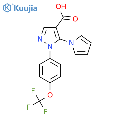 5-(1H-Pyrrol-1-yl)-1-4-(trifluoromethoxy)phenyl-1H-pyrazole-4-carboxylic acid structure