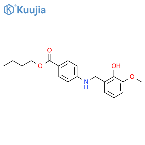 Butyl 4-[(2-hydroxy-3-methoxybenzyl)amino]benzoate structure