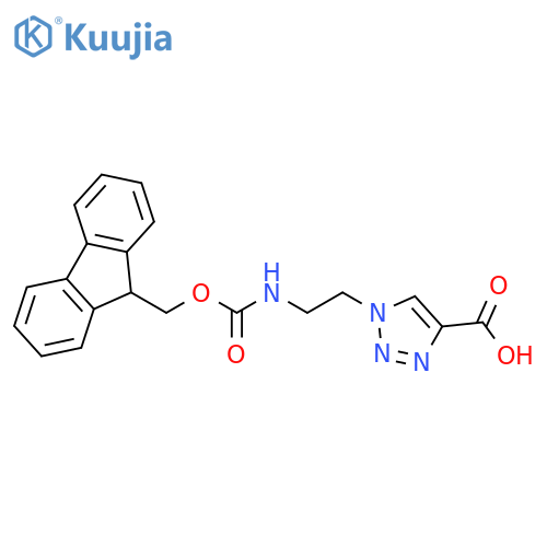 1H-1,2,3-Triazole-4-carboxylic acid, 1-[2-[[(9H-fluoren-9-ylmethoxy)carbonyl]amino]ethyl]- structure