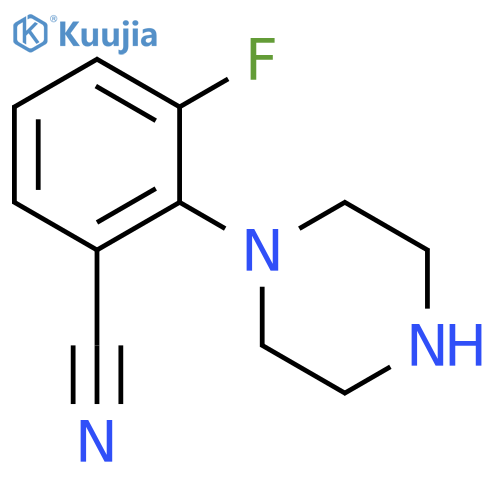 3-Fluoro-2-(piperazin-1-yl)benzonitrile structure