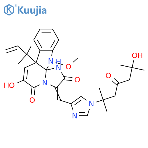 Meleagrin D; 4',5'-Dihydro, 5'-hydroxy structure