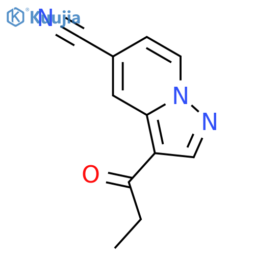 3-Propionylpyrazolo[1,5-a]pyridine-5-carbonitrile structure