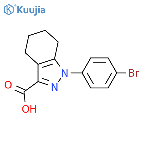 1-(4-bromophenyl)-4,5,6,7-tetrahydro-1H-indazole-3-carboxylic acid structure