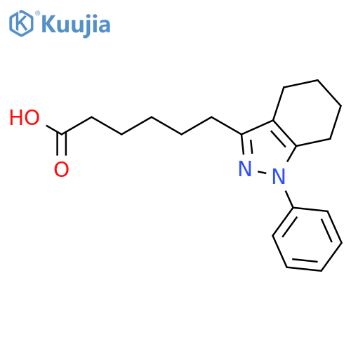 1H-Indazole-3-hexanoic acid, 4,5,6,7-tetrahydro-1-phenyl- structure