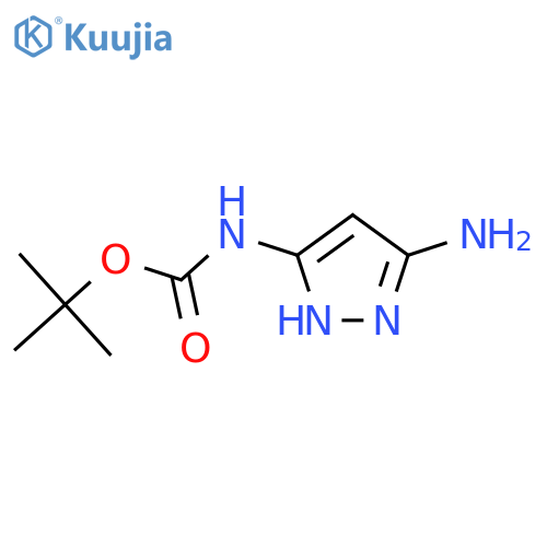 tert-butyl N-(5-amino-1H-pyrazol-3-yl)carbamate structure