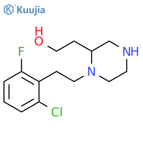 2-{1-[2-(2-Chloro-6-fluorophenyl)ethyl]-2-piperazinyl}ethanol structure
