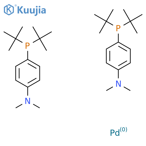 Bisdi-tert-butyl(4-dimethylaminophenyl)phosphinepalladium(0) structure