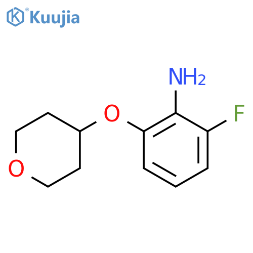 2-Fluoro-6-(tetrahydro-2H-pyran-4-yloxy)aniline structure