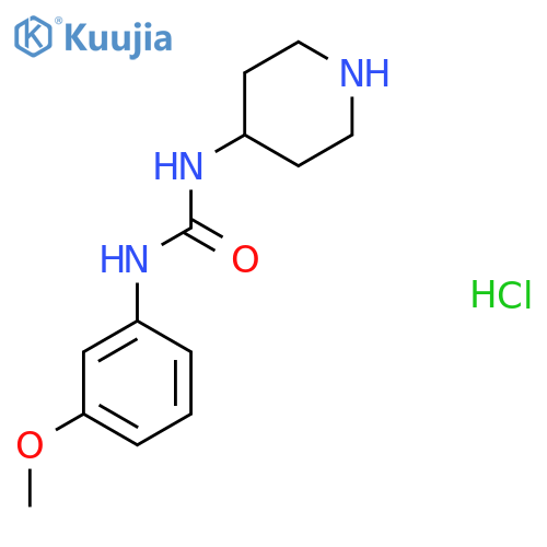 1-(3-Methoxyphenyl)-3-(piperidin-4-yl)urea hydrochloride structure