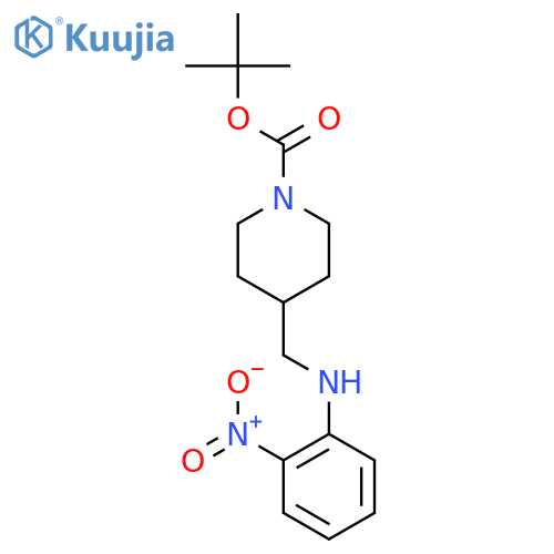 tert-Butyl 4-(((2-nitrophenyl)amino)methyl)piperidine-1-carboxylate structure