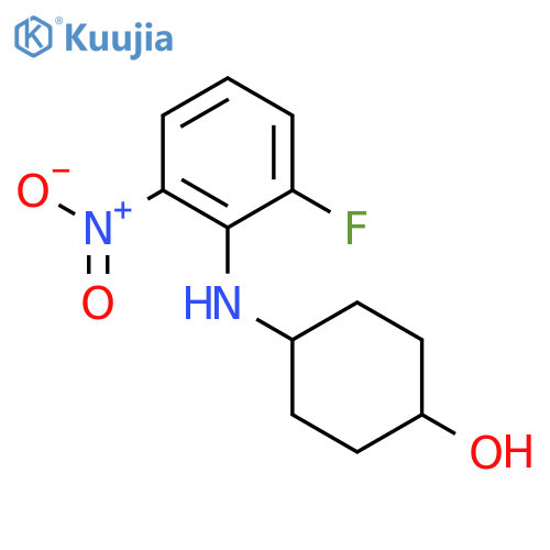 (1R,4R)-4-((2-Fluoro-6-nitrophenyl)amino)cyclohexanol structure