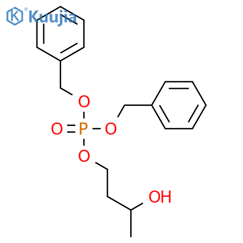 Phosphoric acid, 3-hydroxybutyl bis(phenylmethyl) ester structure