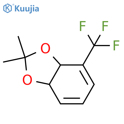 1,3-Benzodioxole, 3a,7a-dihydro-2,2-dimethyl-4-(trifluoromethyl)-, cis- (9CI) structure