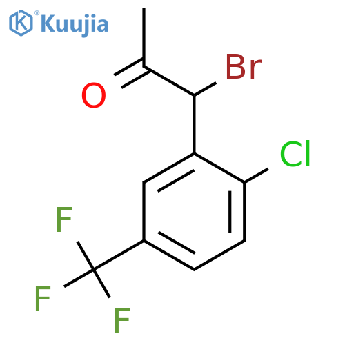 1-Bromo-1-(2-chloro-5-(trifluoromethyl)phenyl)propan-2-one structure