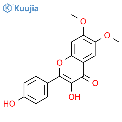 4H-1-Benzopyran-4-one,5,7-dihydroxy-6-methoxy-2-(4-methoxyphenyl)- structure