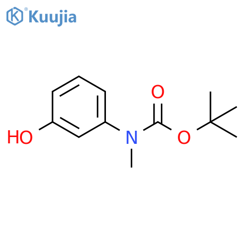 tert-butyl N-(3-hydroxyphenyl)-N-methylcarbamate structure