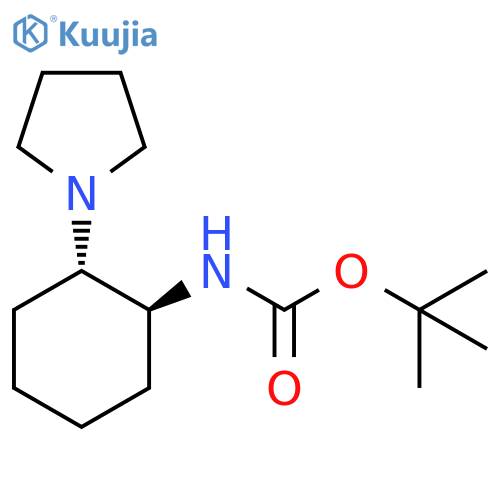 Carbamic acid, N-[(1S,2S)-2-(1-pyrrolidinyl)cyclohexyl]-, 1,1-dimethylethyl ester structure