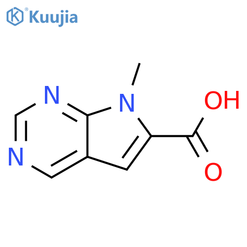 7-methyl-7H-pyrrolo[2,3-d]pyrimidine-6-carboxylic acid structure