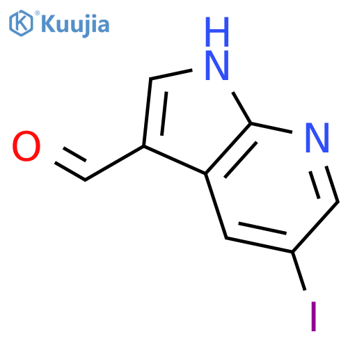 5-iodo-1H-pyrrolo[2,3-b]pyridine-3-carbaldehyde structure