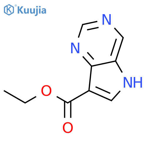 ethyl 5H-pyrrolo[3,2-d]pyrimidine-7-carboxylate structure