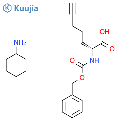 Cbz-D-bishomopropargylglycine CHA salt structure