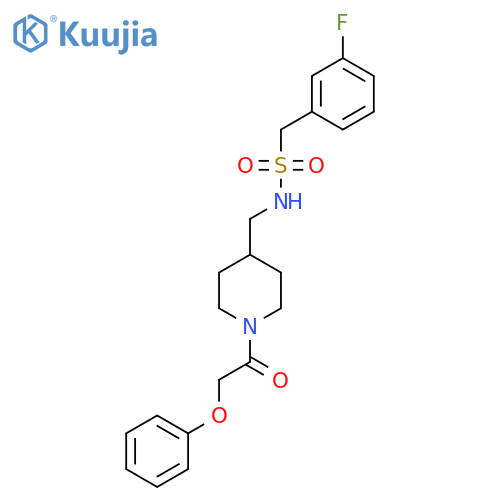 1-(3-fluorophenyl)-N-{1-(2-phenoxyacetyl)piperidin-4-ylmethyl}methanesulfonamide structure
