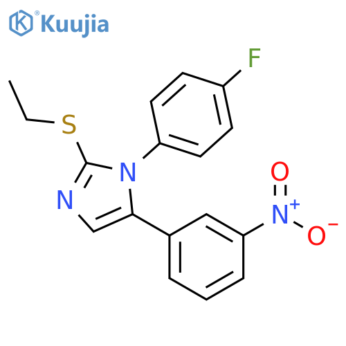 2-(ethylsulfanyl)-1-(4-fluorophenyl)-5-(3-nitrophenyl)-1H-imidazole structure