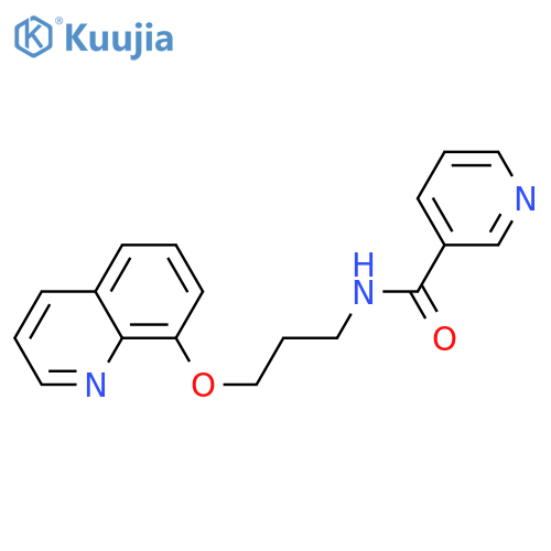 N-3-(quinolin-8-yloxy)propylpyridine-3-carboxamide structure
