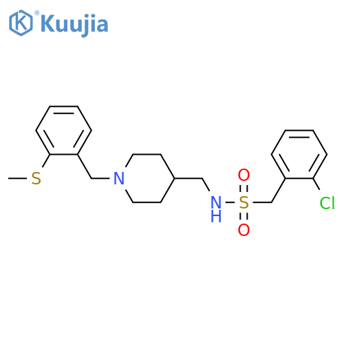 1-(2-chlorophenyl)-N-[(1-{[2-(methylsulfanyl)phenyl]methyl}piperidin-4-yl)methyl]methanesulfonamide structure