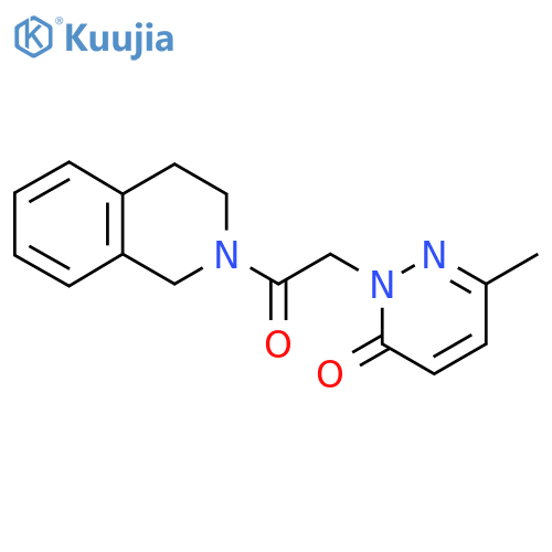 6-methyl-2-2-oxo-2-(1,2,3,4-tetrahydroisoquinolin-2-yl)ethyl-2,3-dihydropyridazin-3-one structure