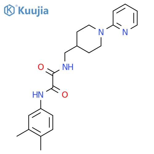 N'-(3,4-dimethylphenyl)-N-{1-(pyridin-2-yl)piperidin-4-ylmethyl}ethanediamide structure