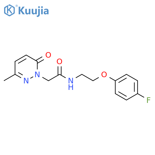 N-2-(4-fluorophenoxy)ethyl-2-(3-methyl-6-oxo-1,6-dihydropyridazin-1-yl)acetamide structure