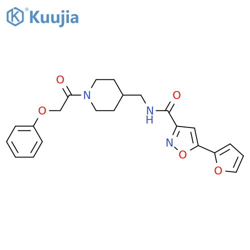5-(furan-2-yl)-N-{1-(2-phenoxyacetyl)piperidin-4-ylmethyl}-1,2-oxazole-3-carboxamide structure