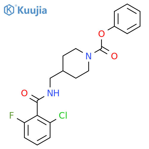 phenyl 4-{(2-chloro-6-fluorophenyl)formamidomethyl}piperidine-1-carboxylate structure