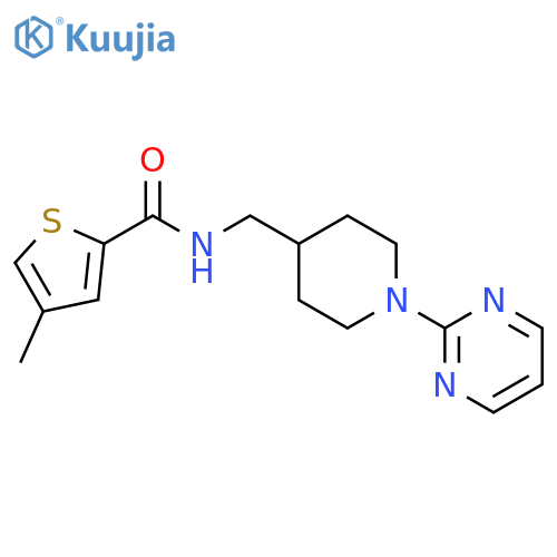 4-methyl-N-{1-(pyrimidin-2-yl)piperidin-4-ylmethyl}thiophene-2-carboxamide structure