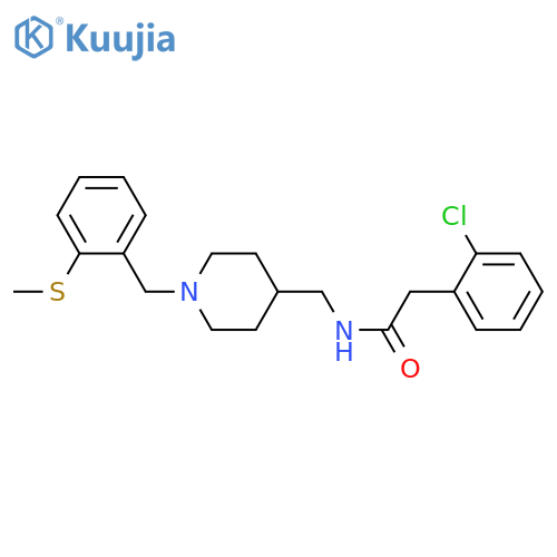 2-(2-chlorophenyl)-N-(1-{2-(methylsulfanyl)phenylmethyl}piperidin-4-yl)methylacetamide structure