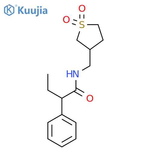 N-(1,1-dioxo-1lambda6-thiolan-3-yl)methyl-2-phenylbutanamide structure