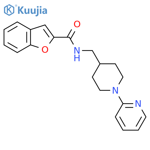 N-{1-(pyridin-2-yl)piperidin-4-ylmethyl}-1-benzofuran-2-carboxamide structure