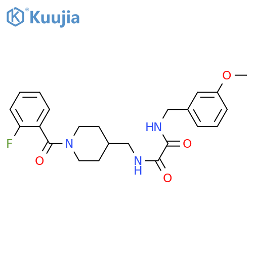 N-{[1-(2-fluorobenzoyl)piperidin-4-yl]methyl}-N'-[(3-methoxyphenyl)methyl]ethanediamide structure