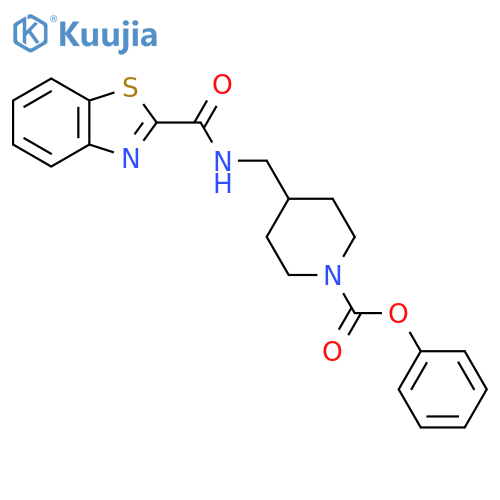 phenyl 4-{[(1,3-benzothiazol-2-yl)formamido]methyl}piperidine-1-carboxylate structure