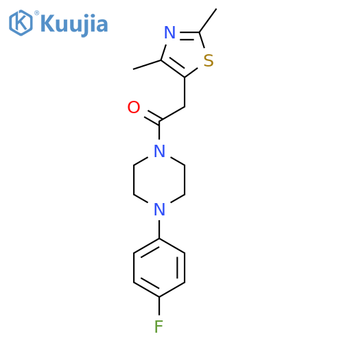 2-(2,4-dimethyl-1,3-thiazol-5-yl)-1-4-(4-fluorophenyl)piperazin-1-ylethan-1-one structure
