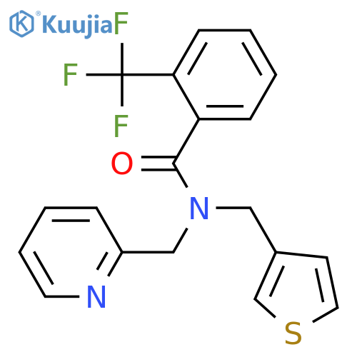 N-[(pyridin-2-yl)methyl]-N-[(thiophen-3-yl)methyl]-2-(trifluoromethyl)benzamide structure