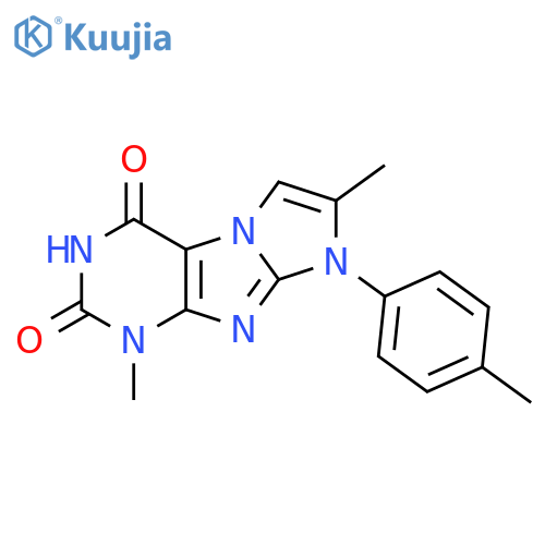 1,7-dimethyl-8-(4-methylphenyl)-1H,2H,3H,4H,8H-imidazo1,2-gpurine-2,4-dione structure