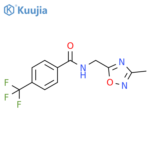 N-(3-methyl-1,2,4-oxadiazol-5-yl)methyl-4-(trifluoromethyl)benzamide structure