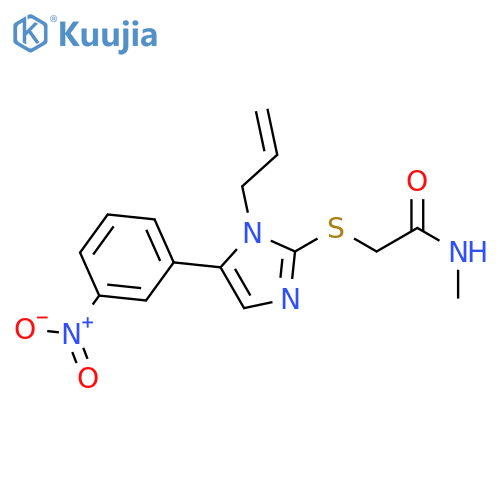N-methyl-2-{[5-(3-nitrophenyl)-1-(prop-2-en-1-yl)-1H-imidazol-2-yl]sulfanyl}acetamide structure