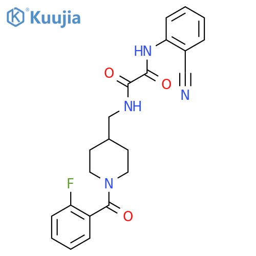 N'-(2-cyanophenyl)-N-{1-(2-fluorobenzoyl)piperidin-4-ylmethyl}ethanediamide structure