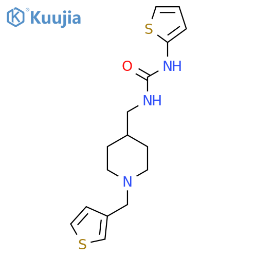 3-(thiophen-2-yl)-1-({1-(thiophen-3-yl)methylpiperidin-4-yl}methyl)urea structure