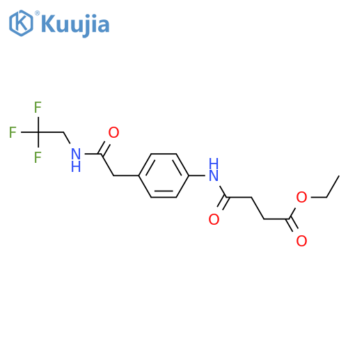 ethyl 3-[(4-{[(2,2,2-trifluoroethyl)carbamoyl]methyl}phenyl)carbamoyl]propanoate structure