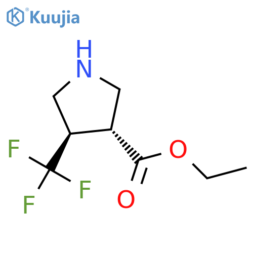 ethyl trans-4-(trifluoromethyl)pyrrolidine-3-carboxylate structure