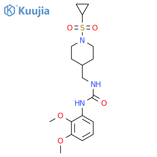 3-{1-(cyclopropanesulfonyl)piperidin-4-ylmethyl}-1-(2,3-dimethoxyphenyl)urea structure